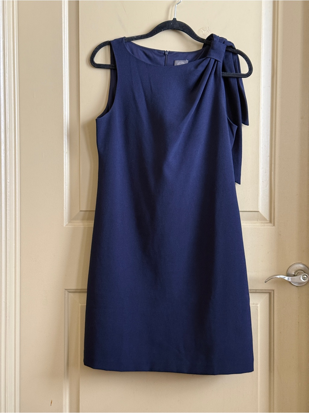 Vince Camuto Stretch Crepe Shoulder Bow Cocktail Party Shift Dress